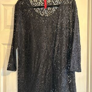 Ruby Ribbon Black Lace Top